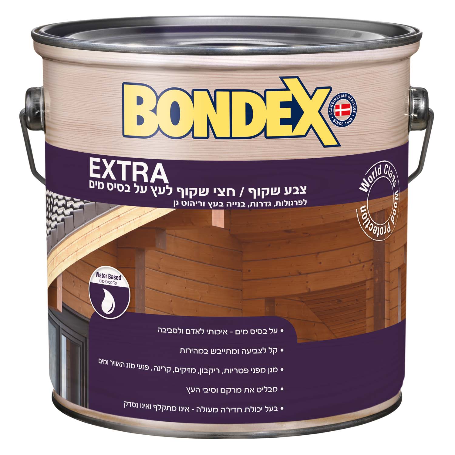 צבע שקוף / חצי שקוף לעץ על בסיס מים