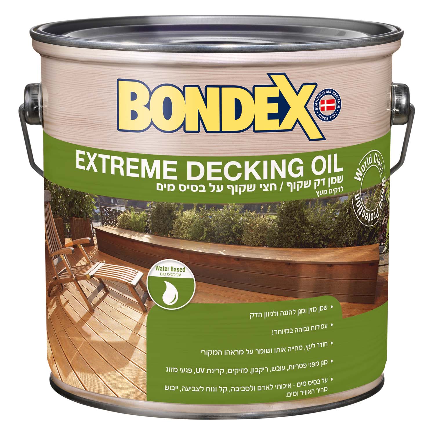 BONDEX EXTREME DECKING OIL 2.5L שמן דק שקוף / חצי שקוף על בסיס מים